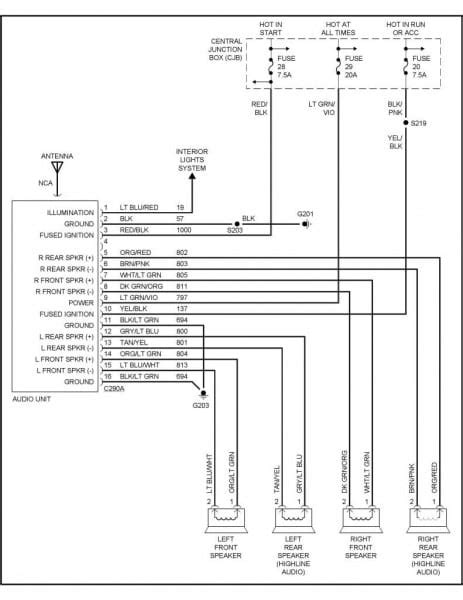 ford  radio wiring harness diagram