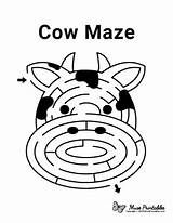 Maze Cow Mazes Animal Printable Museprintables Kids Activity Worksheets Activities Preschool Farm Worksheet Sheet Theme Choose Board sketch template