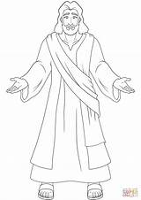 Jesus Coloring Open Pages Hands Printable Drawing Categories sketch template