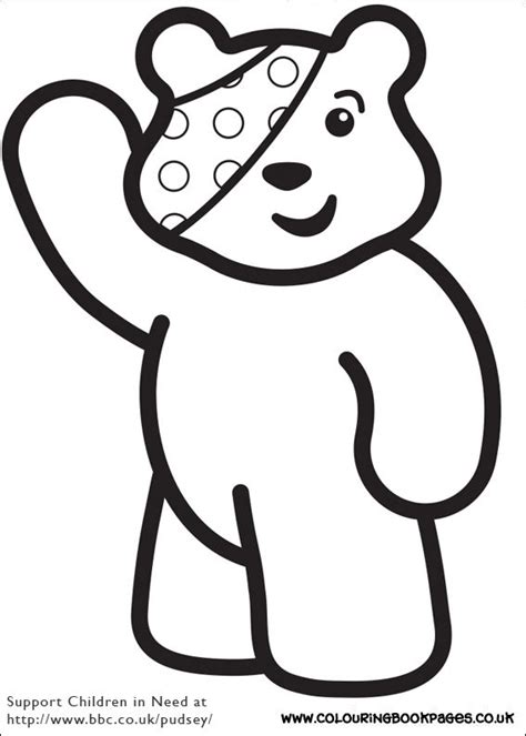 cartoons pudsey bear coloring pages randy kauffmans coloring pages