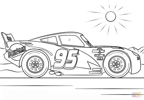 lightning mcqueen  cars   disney cars coloring page