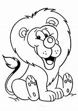 Lion Happy Coloring Printable Pages Description sketch template