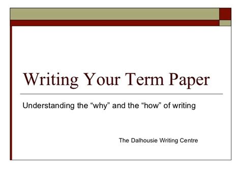 writing  term paper