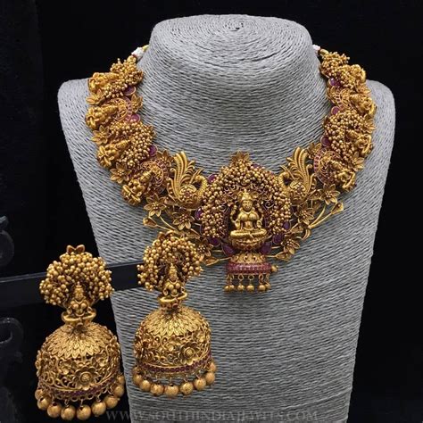 bold bridal temple necklace set south india jewels antique jewelry indian temple jewelry