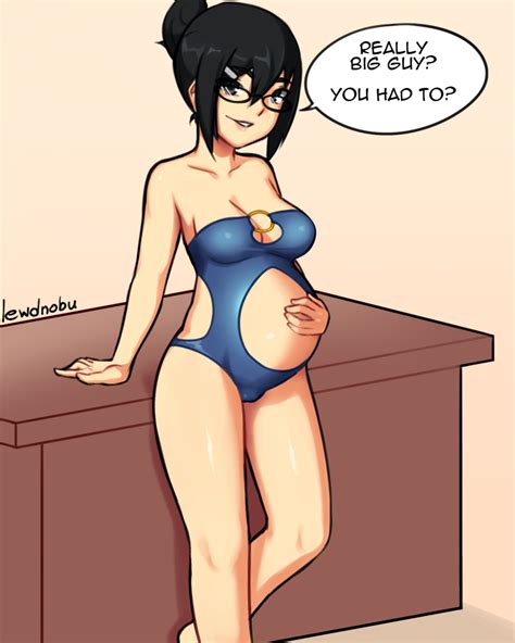 pregnant aiko commission by lewdnobu hentai foundry
