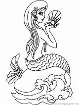 Mermaid Coloring Pages Mako Library Clipart Colouring sketch template