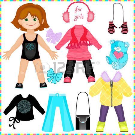 paper doll  girls stock  images royalty  paper doll