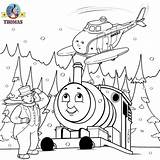 Coloring Thomas Pages Christmas Tank Train Winter Engine Worksheets Colouring Kindergarten Percy Kids Harold Printable Friends Halloween Toddlers Cartoon Children sketch template