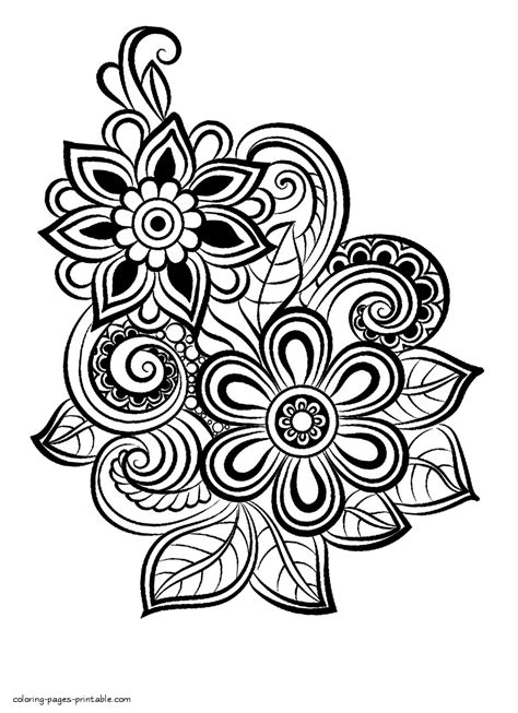 cute flower coloring pages