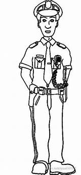Police Coloring Officer Guard Security Policeman Printable Drawing Man Officers Kleurplaat Template Sheet Ninjago Sketch Lego Getdrawings Az Netart Malvorlagen sketch template