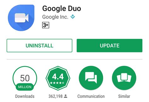 google duo reaches  million downloads   play store