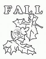 Fall Coloring Pages Kids Leaves Seasons Printables Wuppsy Sheets Autumn Colouring Leaf sketch template