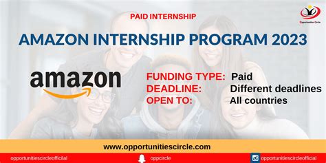 amazon internship program  paid internships opportunities circle