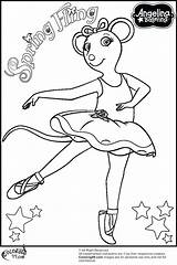 Angelina Coloring Ballerina Pages Getdrawings sketch template