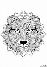 Mandala Tiger Head Coloring Mandalas Floral Patterns Difficult Wolf Color Magnificent Rounded Background Originality Appropriate Quality Most Choose Great Beautiful sketch template