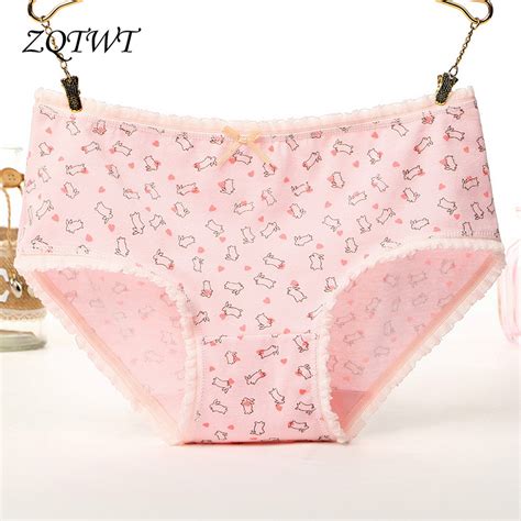zqtwt woman underwear cotton lingerie cute rabbit printed briefs women