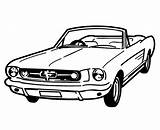 Coloring Pages Car Mustang Ford Gt Coupe Voiture Color sketch template