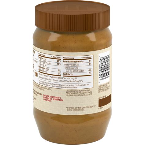natural jif nutrition facts nutrition ftempo