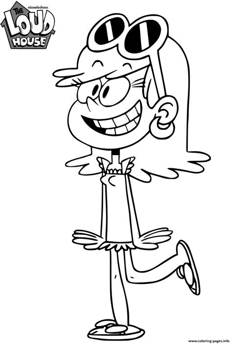 loud house printable coloring pages leni images   finder
