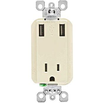 buy  leviton    combo receptacle usb charger ports