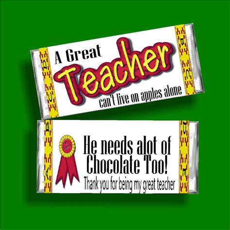 great teacher candy bar wrapper diy party mom