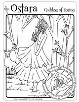 Ostara Wiccan Lrn Luv Pagan Equinox Shadows sketch template