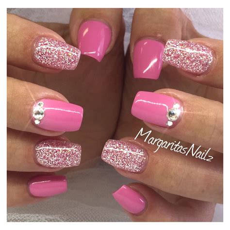 pink diamond atmargaritasnailz pink acrylic nails acrylic nails