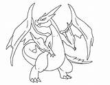Coloring Charizard Pages Mega Printable Pokemon Color sketch template