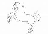 Cabre Cheval Paard Caballo Pferd Steigendes Cavallo Steigerend Malvorlage Levantado Ausmalbild Kleurplaten Printen sketch template