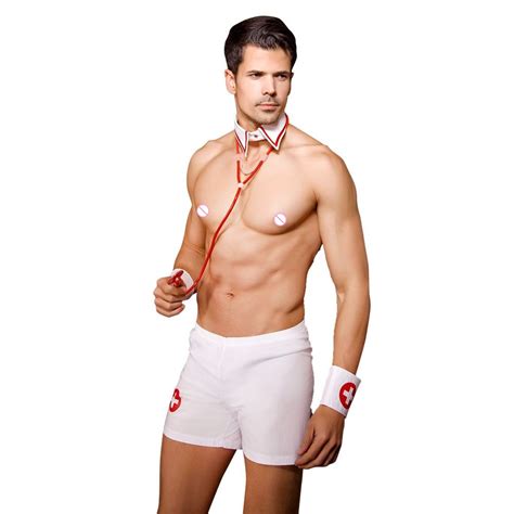 attractive men nurse cosplay costumes hot erotic men sexy slim fit