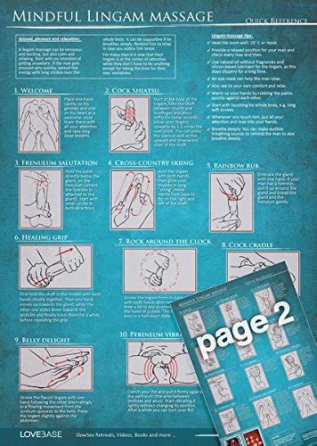 Mindful Lingam Massage Quick Reference [din A4 2 Pages Laminated