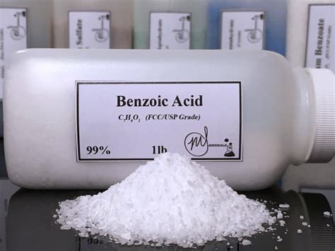 benzoic acid  pure min food grade    lb bottles etsy