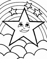 Star Shooting Pages Colouring Coloring Library Clipart sketch template