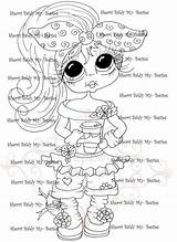 Big Etsy Digi Coloring Stamps Sold Dowmload Dolls Head Digital Pages sketch template