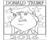 Trump Coloring Donald Pages Printable Book Flag Face Explore sketch template
