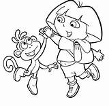 Coloring Pages Dora Boots High Resolution Color Kids Print Clipart Printable Drawing Library Getdrawings Getcolorings Popular sketch template