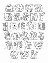Alphabet 5x11 sketch template
