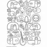 Coloring Pages Happy Campers Camper Retro Book Camping Trailer Colouring Books Thaneeya Doityourselfrv Adult Mcardle Sheets Template Vintage Pop Patterns sketch template