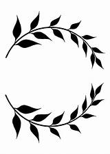 Leaf Crown Laurel Coloring Clip Clipart Edupics sketch template