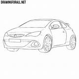 Opel Draw Astra Opc Drawingforall sketch template