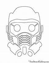 Lord Star Galaxy Guardians Stencil Mask Starlord Drawings Freestencilgallery Drawing Pumpkin Printable Stencils Templates Carving Cartoon Faces sketch template
