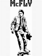 Marty Mcfly Redbubble sketch template