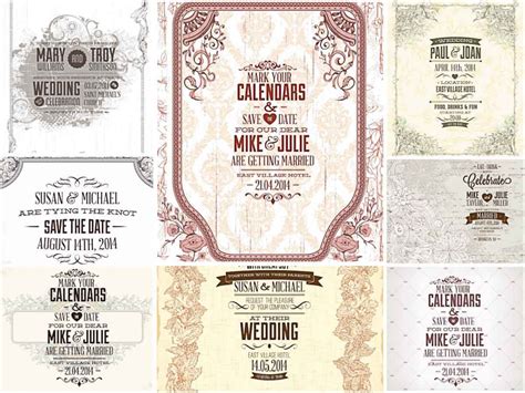 light graphic wedding invitations vector free download