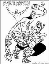 Coloring Fantastic Four Pages Popular sketch template