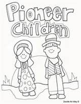 Coloring Pages Pioneer Children Template sketch template