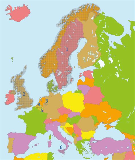 topografie groep  alle landen  europa steden en gebieden gebieden  europa oefenen