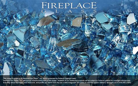 Cobalt Dark Blue Reflective Crystal Fireplace Glass Fireplace Glass
