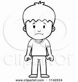 Boy Clipart Standing Sad School Mad Cartoon Expression Coloring Boys Vector Thoman Cory Outlined Small Clipartof Illustrations Royalty Rf Collc0121 sketch template