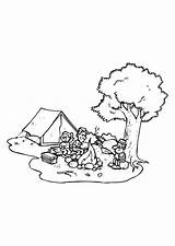 Camping Coloring Pages Kids Sheets Holiday Trip Preschool Worksheets Printable Edupics sketch template