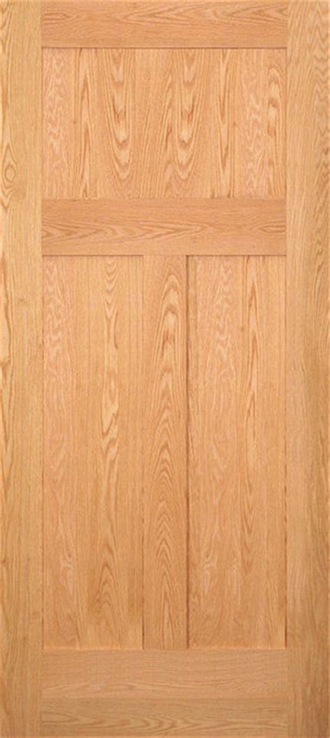 craftsman  panel red oak door traditional interior